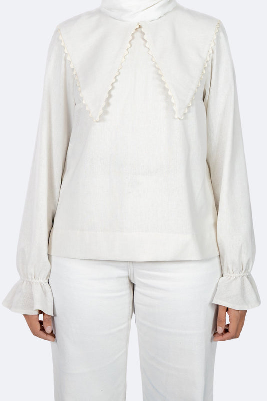 Scallop Collar Blouse